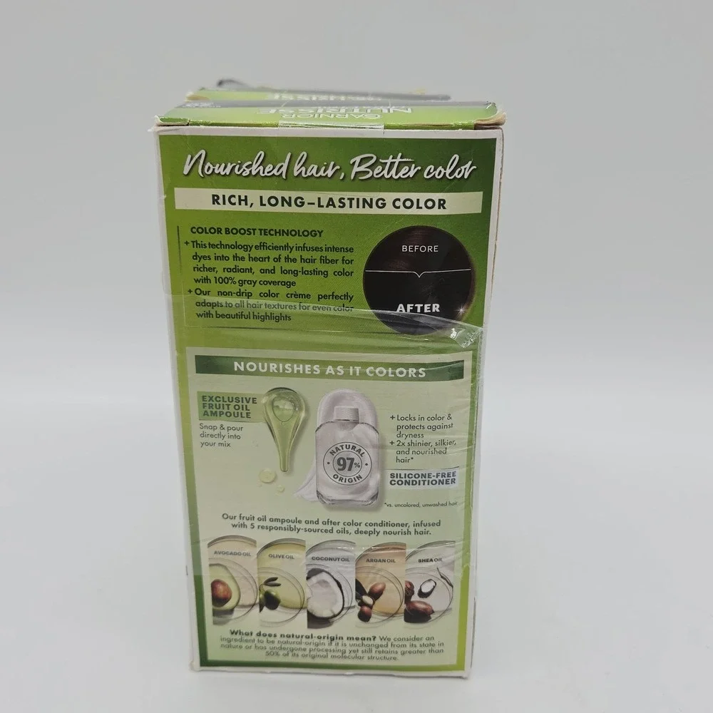 3x Garnier Nutrisse Nourishing Creme Hair Color #20 Black Tea Soft Black *READ*